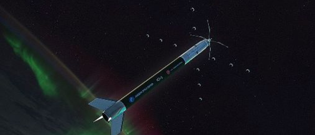 Illustration of ICI-5 sounding rocket